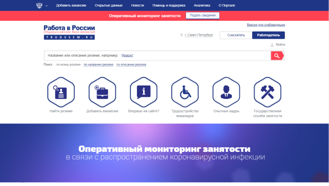 Единая цифровая платформа «Работа в России»